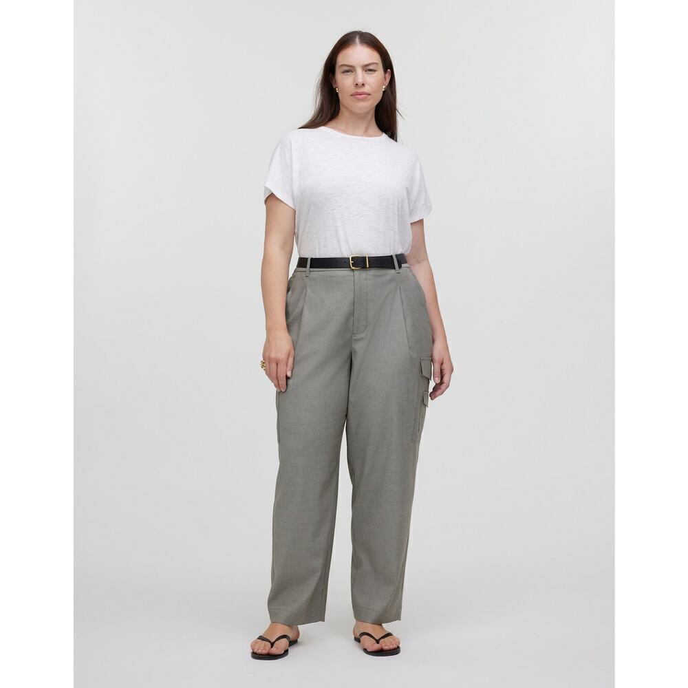 Madewell Size 0 Petite Turner Tapered Yarn Dye Cargo Pants NP433
